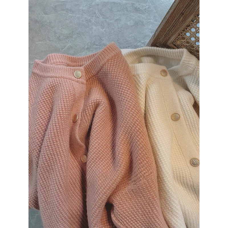 𝗺𝗶𝗲 𝘀𝘁𝘂𝗱𝗶𝗼 - SẴN 1 SỐ MÀU Cardigan cài cúc cổ tròn tiểu thư