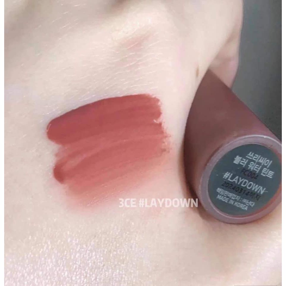 Son 3CE blue water tint mã LAYDOWN màu hồng nude tây