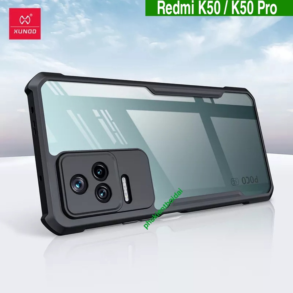 Ốp lưng Redmi K50 Ultra / K40 / K40 Pro / Poco F3 / K40 Gaming / K50 / Poco F4 hiệu XUNDD mặt lưng trong viền màu