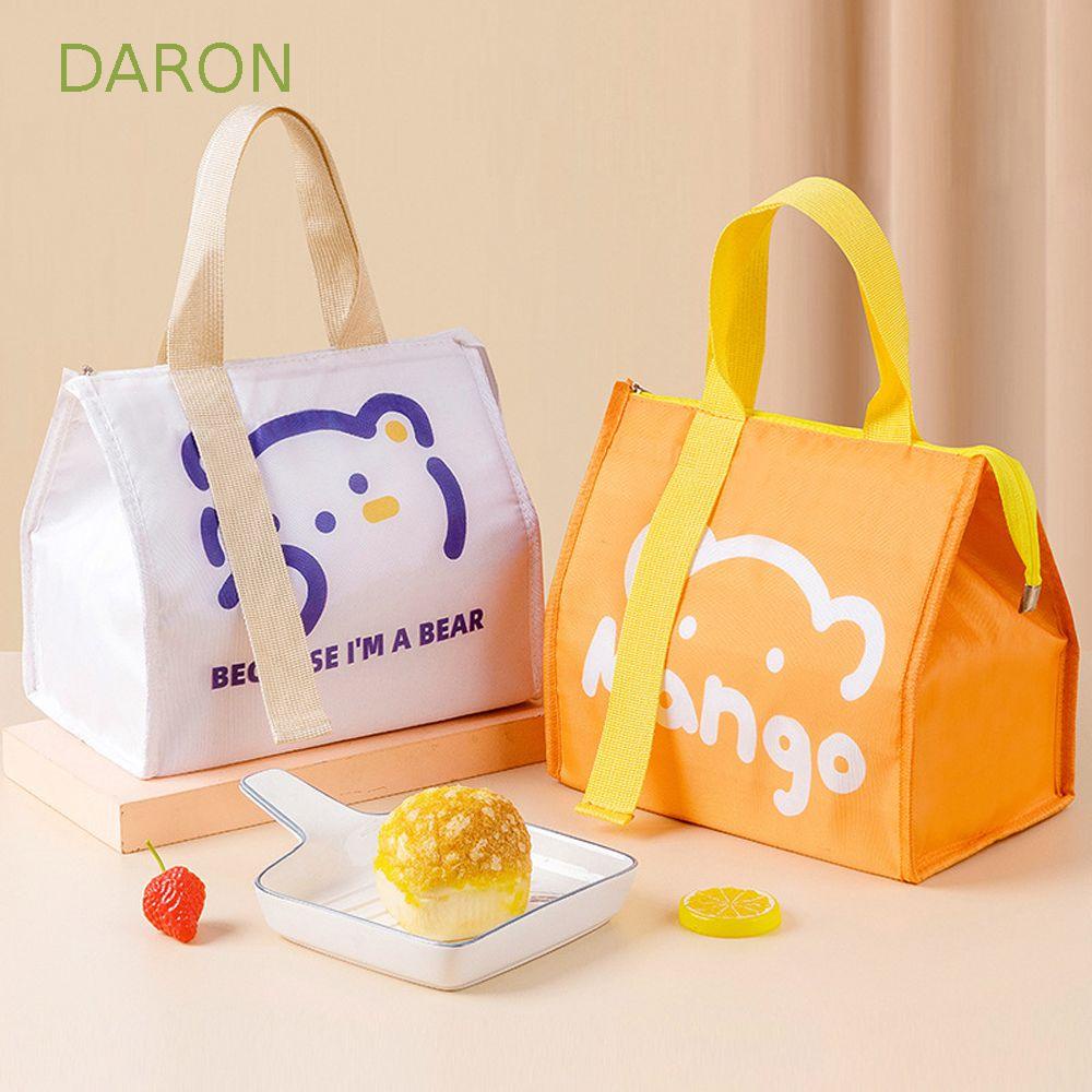 Túi Canvas Đựng Hộp Cơm Trưa Chống Thấm Nước Họa Tiết Hoạt Hình Dễ Thương