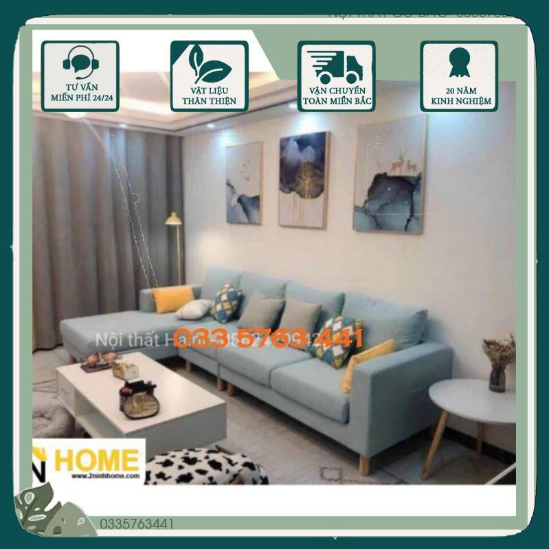 Sofa Góc vải nỉ Hàn quốc dành cho nội thất nhà xinh .