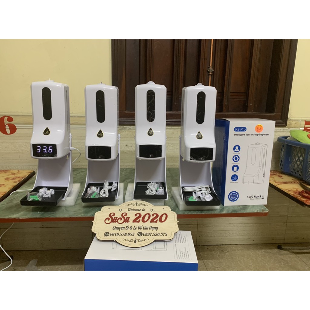 Máy khử khuẩn K9 pro plus đo thân nhiệt tự động cảm ứng- máy sát khuẩn dùng trong mùa dịch