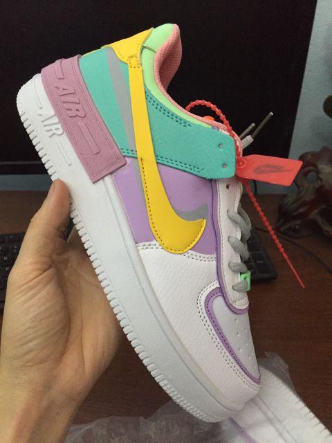 ( full box) Giày thể thao nữ AF cầu vồng bản Cao Cấp