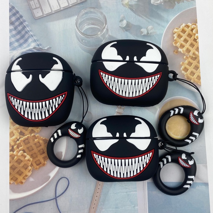 Ốp Airpods 1/2/3/Pro VENOM siêu chất, Ốp Airpods NGẦU - Mã TZAP368