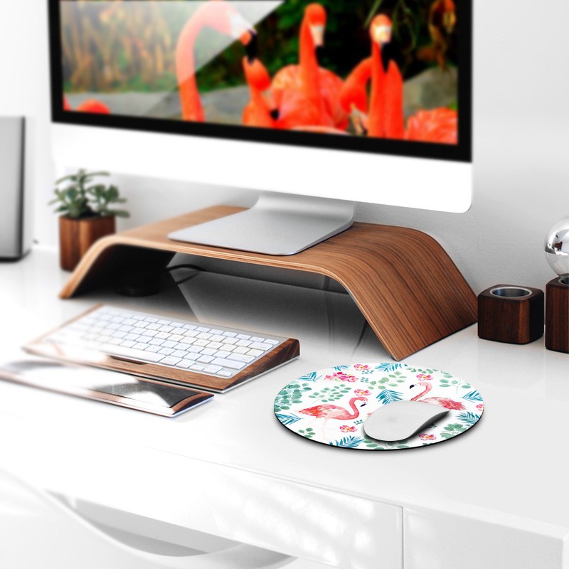 Tấm Lót Chuột Máy Tính Hdoorlink Thiết Kế Hình Tròn Họa Tiết Hoạt Hình Đáng Yêu 20cm