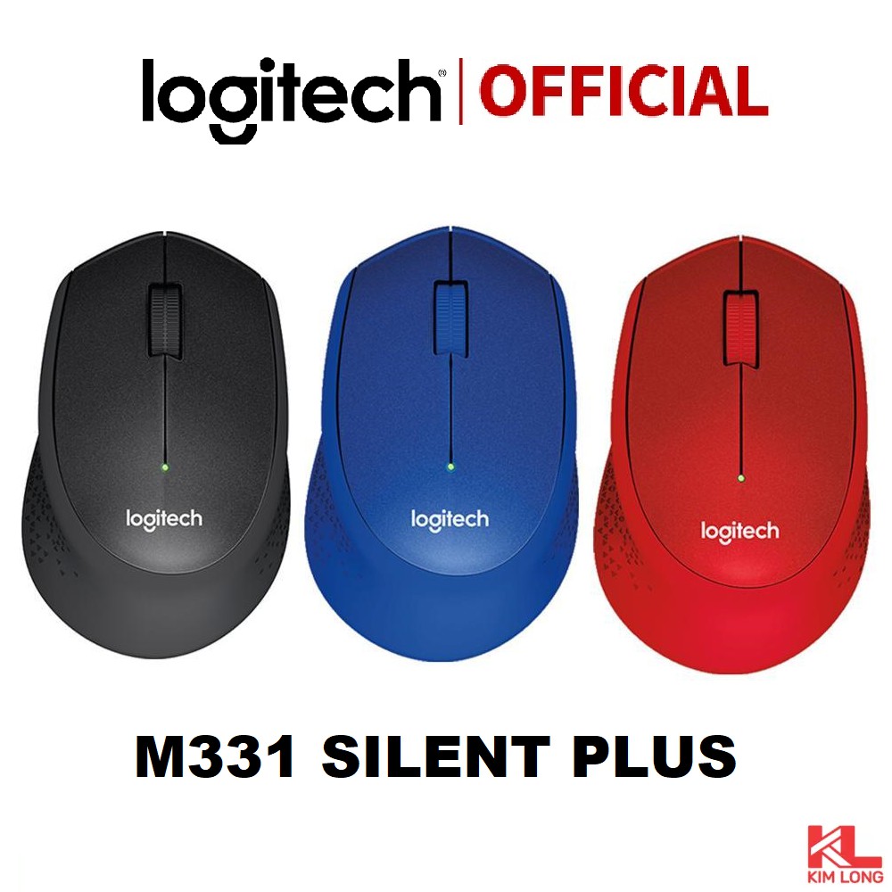 Chuột Logitech M331 Silent Plus - Giảm ồn, Kết nối USB, thuận tay phải, PC/ Laptop