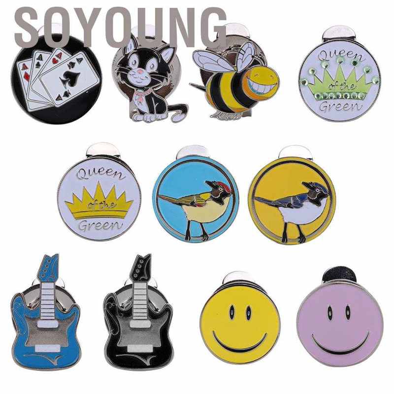 Kẹp Nam Châm Đánh Dấu Gắn Mũ Chơi Gôn Nhiều Họa Tiết Tùy Chọn