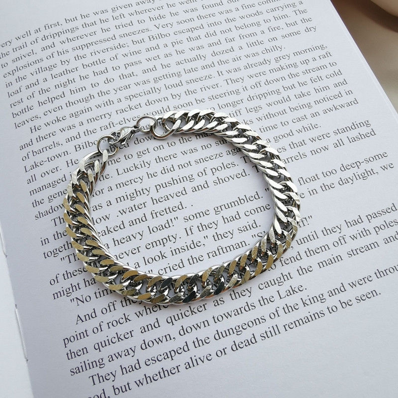 Vòng đeo tay thép titan màu trơn phong cách đơn giản hợp thời trang