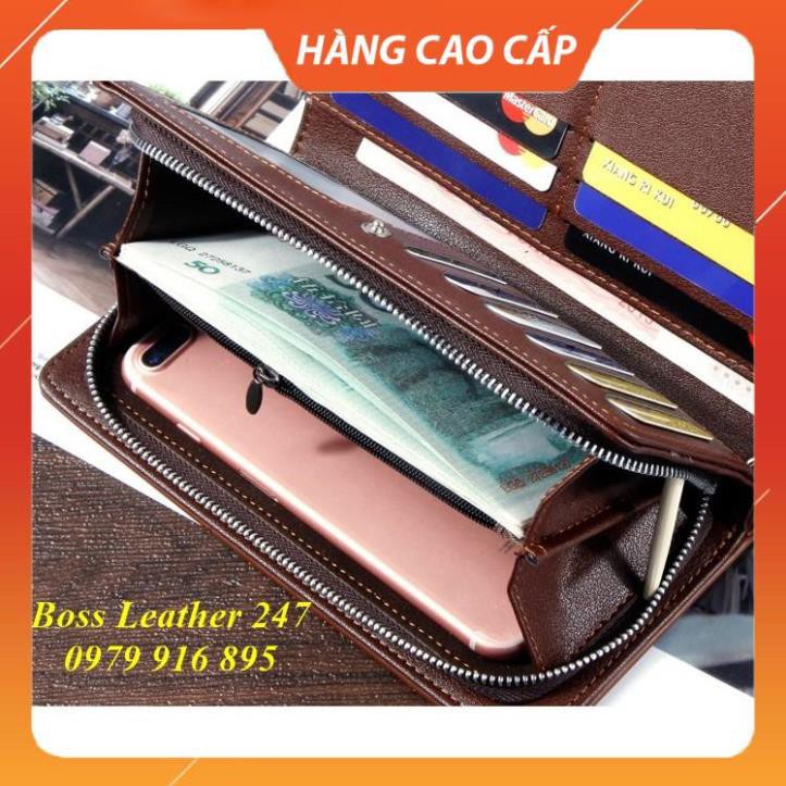 Ví Nam Cầm Tay 💖 FREESHIP 💖 Ví Dài Nam Cầm Tay Có Khóa Cao Cấp, Đựng Được Điện Thoại - Chất Liệu Da PU Cao Cấp | BigBuy360 - bigbuy360.vn