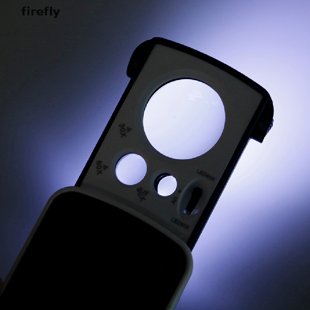 Kính Lúp Bỏ Túi 30X 60X 90X Có Đèn Led Chuyên Dụng Làm Trang Sức