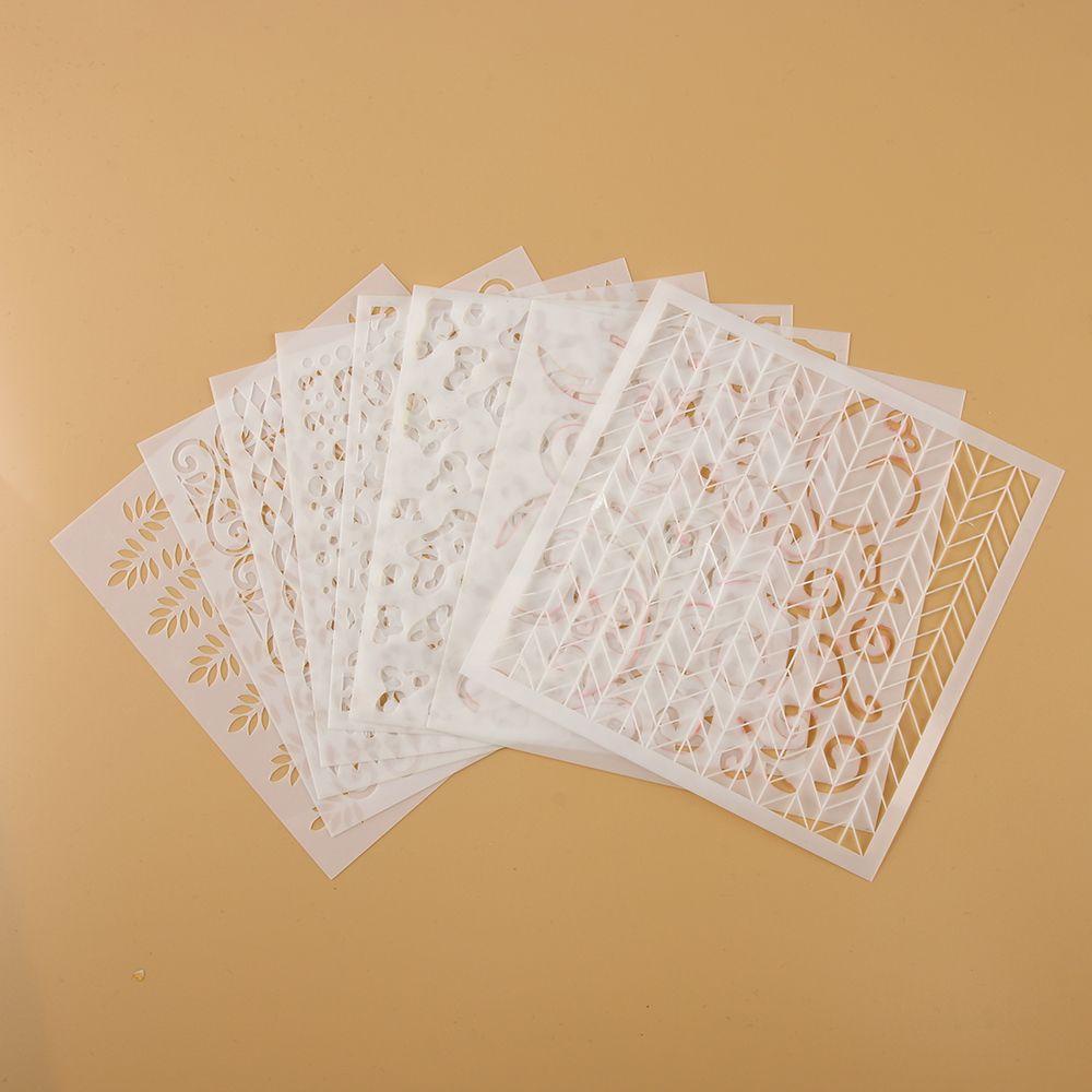 Bộ 9 Thẻ Giấy Dập Nổi Họa Tiết Dùng Trang Trí Album Thủ Công DIY
