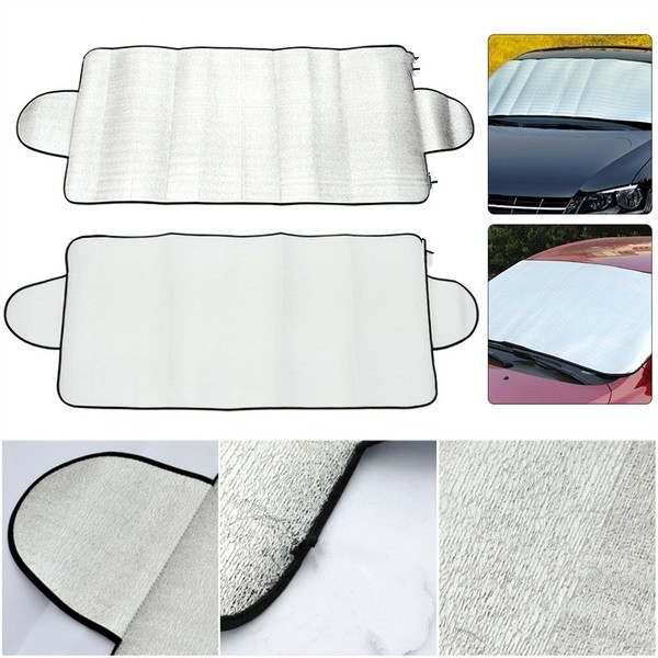 Vỏ Bọc Bảo Vệ Kính Chắn Gió Xe Hơi Chống Tuyết Mùa Đông Màu Bạc