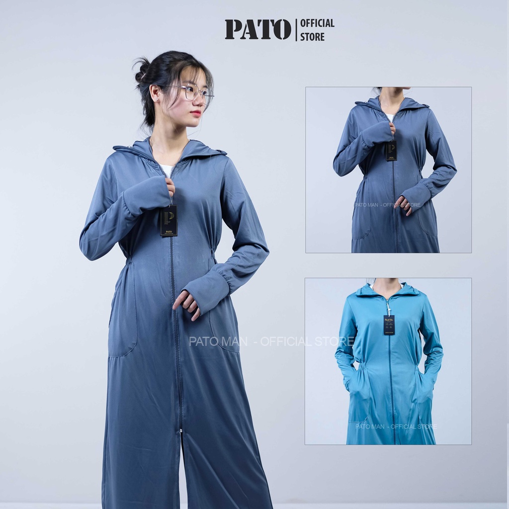 Áo chống nắng toàn thân chun eo siêu đẹp Pato Man,chất kim cương thông hơi nhẹ nhàng chống tia uv tuyệt đối