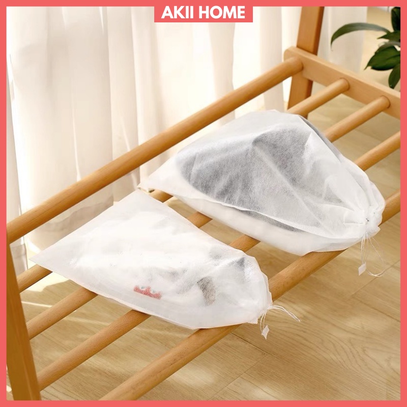 Túi Đựng Giày Du Lịch Vải Không Dệt, Dây Rút Tiện Lợi Akii Home TD30