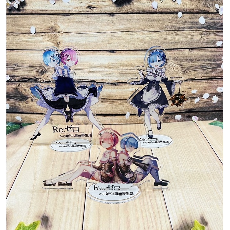 tượng /mô hinh Re zero RamRem để bàn size to/standee anime Ramrem