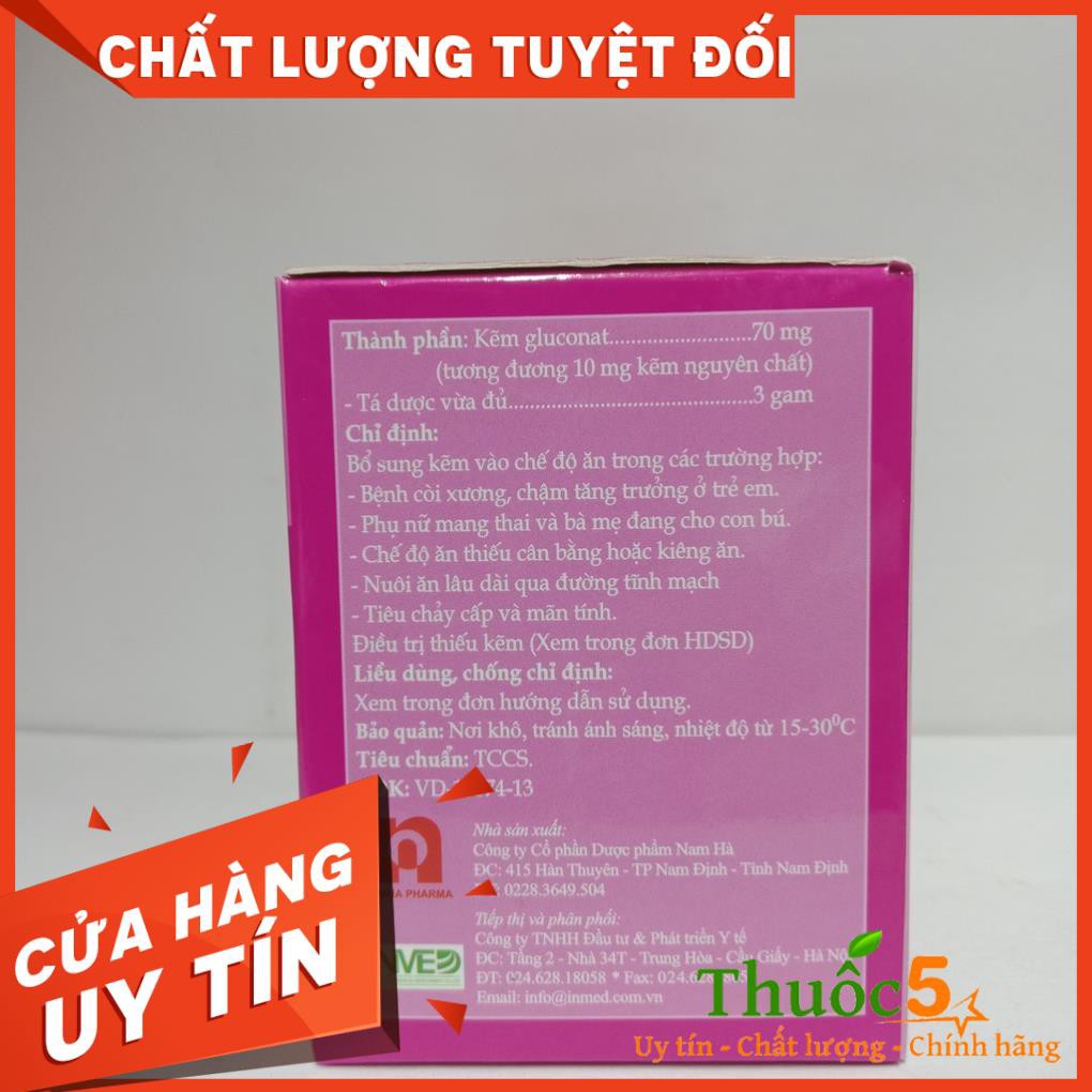 [GIÁ GỐC] Zinc-Kid Inmed cốm bổ sung kẽm cho trẻ, hộp 25 gói x 3g