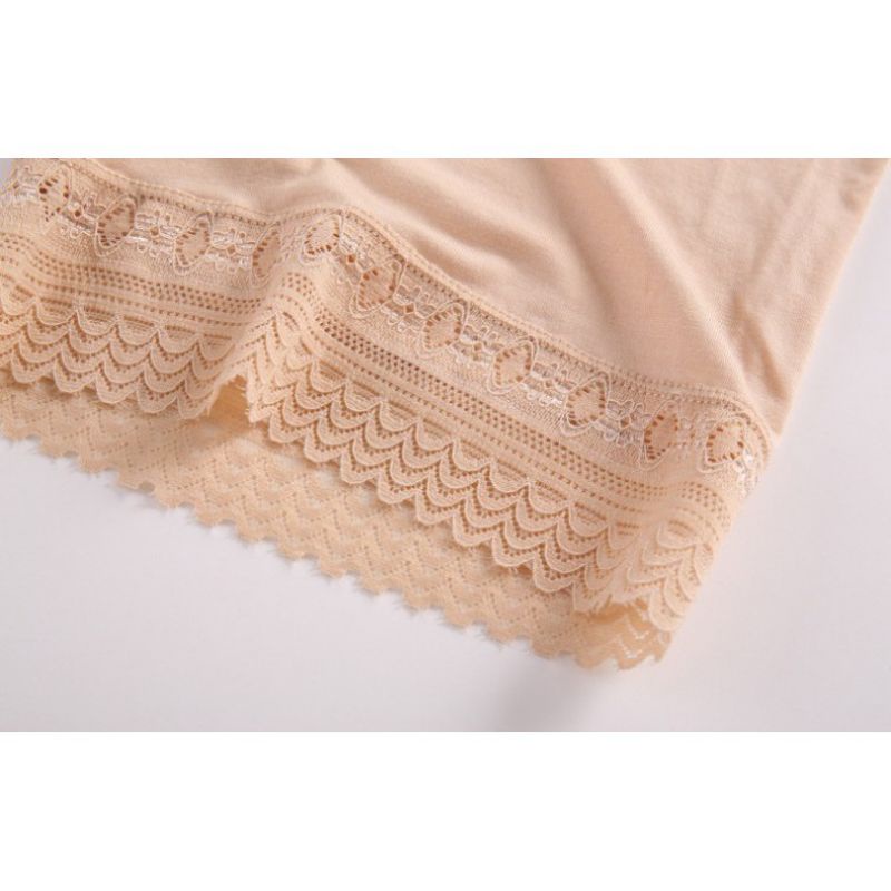 Quần mặc váy cotton phối ren from to