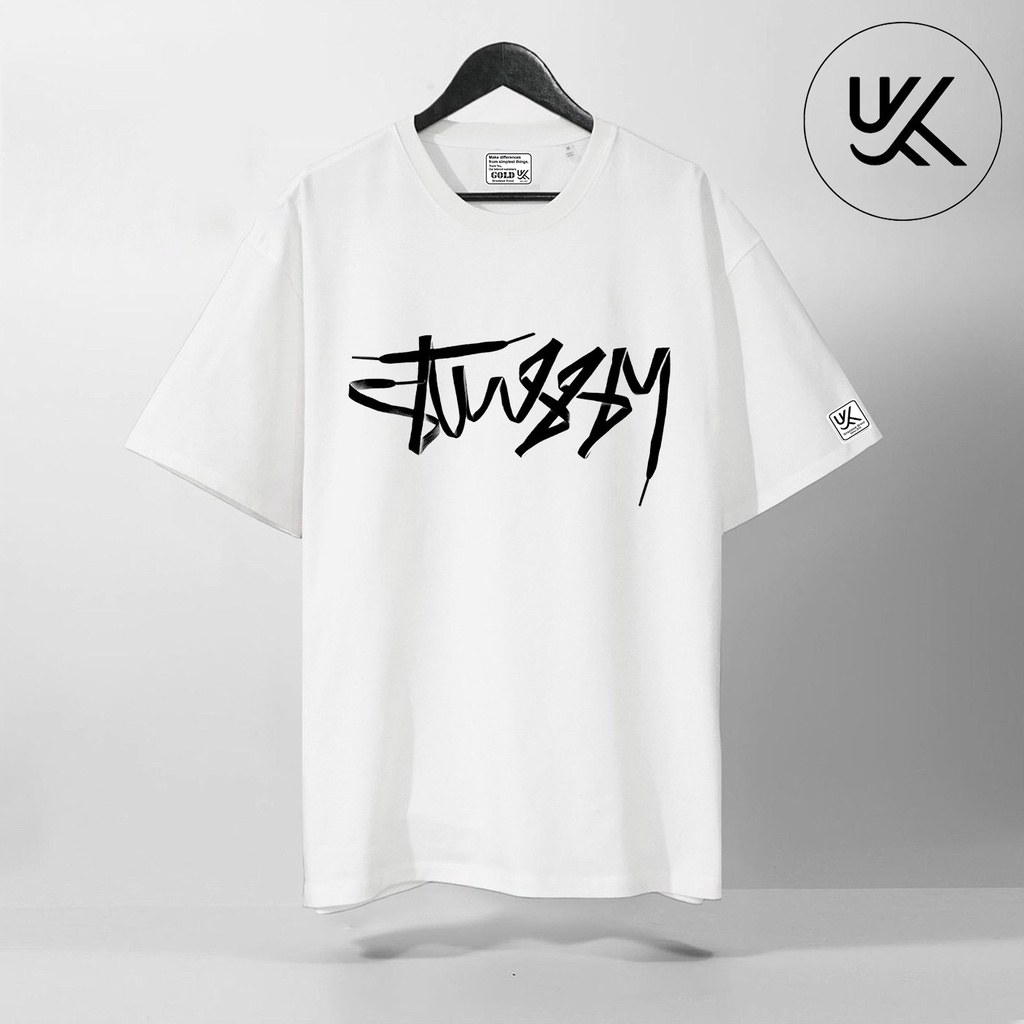 Áo thun tay lỡ STUSSY XANH LÁ, Áo thun unisex nam nữ form rộng oversize chất liệu Cotton Thái