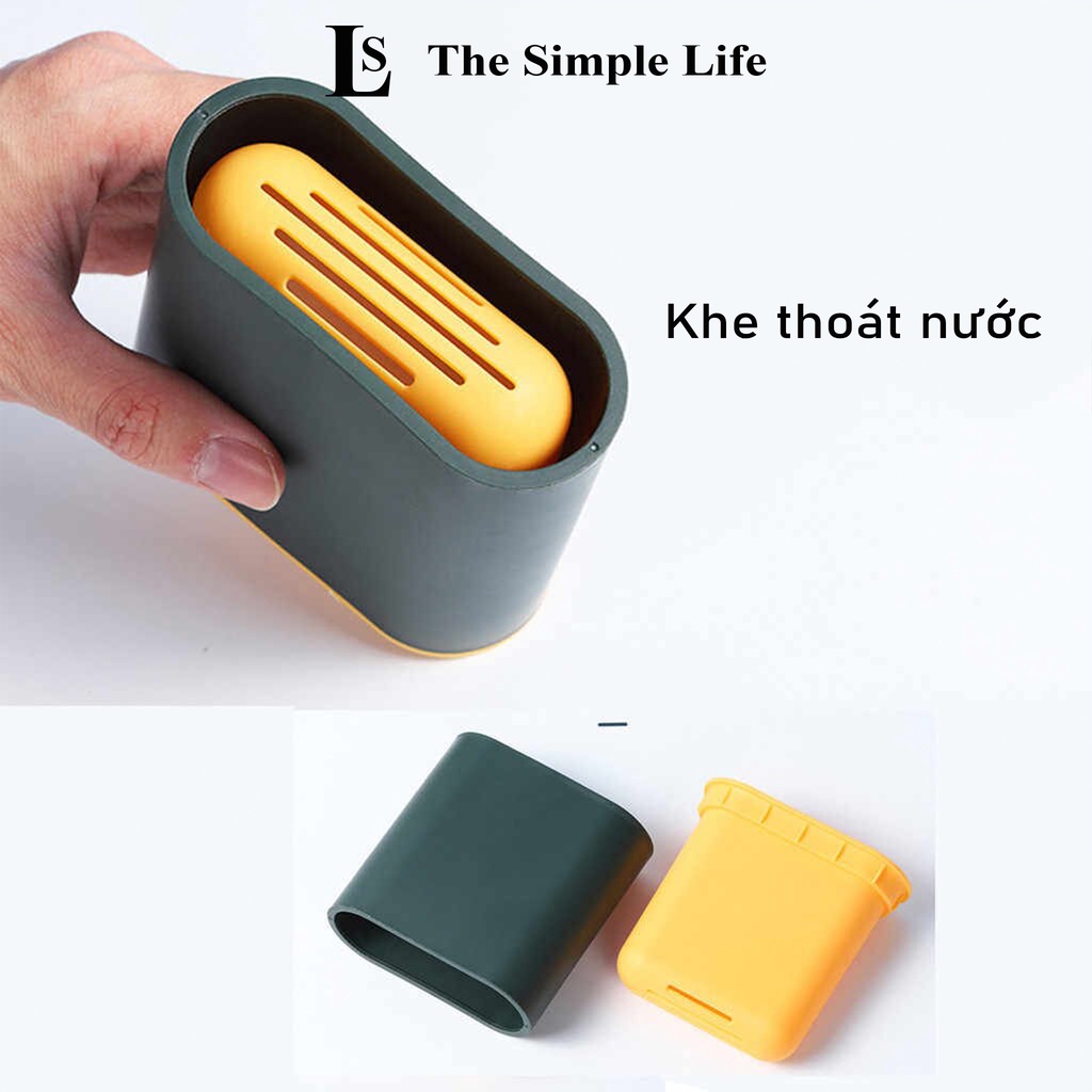 Chổi cọ nhà vệ sinh silicon, cây cọ chà toilet bồn cầu nhà tắm bằng silicon có giá đựng dán tường cao cấp [CHÍNH HÃNG]