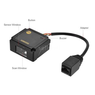 Máy quét mã vạch 1D 2D đầu RS232 mô đun CCD