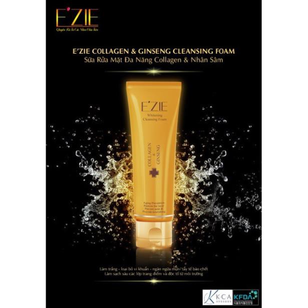 Sữa rửa mặt đa năng Collagen và Nhân Sâm Ezie 130ml