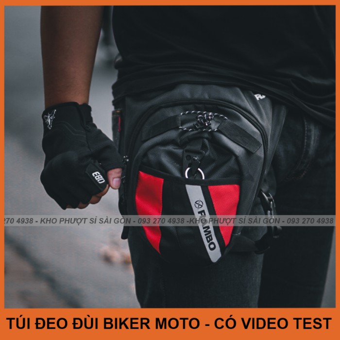 FREESHIP - Túi đeo chéo đùi Biker Rambo form như Dainese phiên bản mới - Túi đeo đùi đi shipper, giao hàng tiện dụng