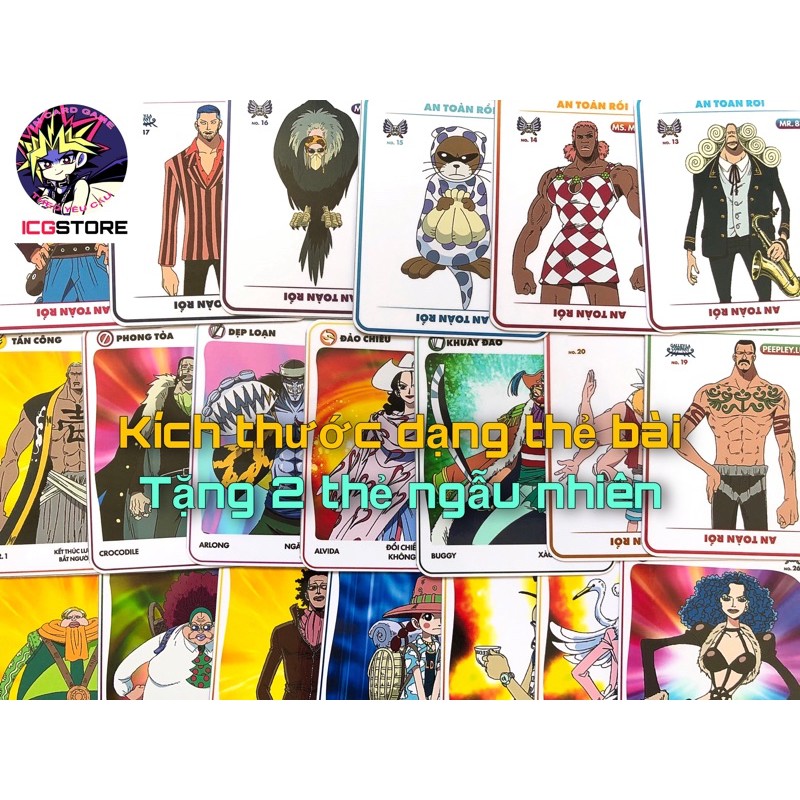 Bộ Thẻ bài Toonies One Piece Boom cơ bản dạng board game mèo nổ 61 lá