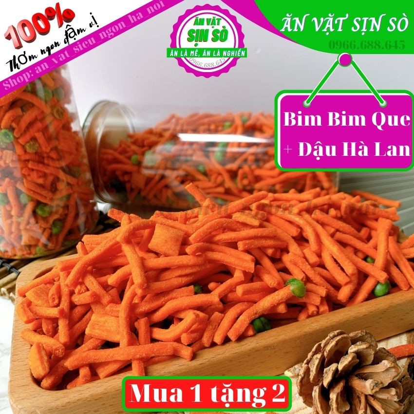 300gr Bim bim que, bim bim tăm + đậu Hà Lan - Tiệm ăn Vặt nhà SÒ cực ngon cực chất ăn là mê