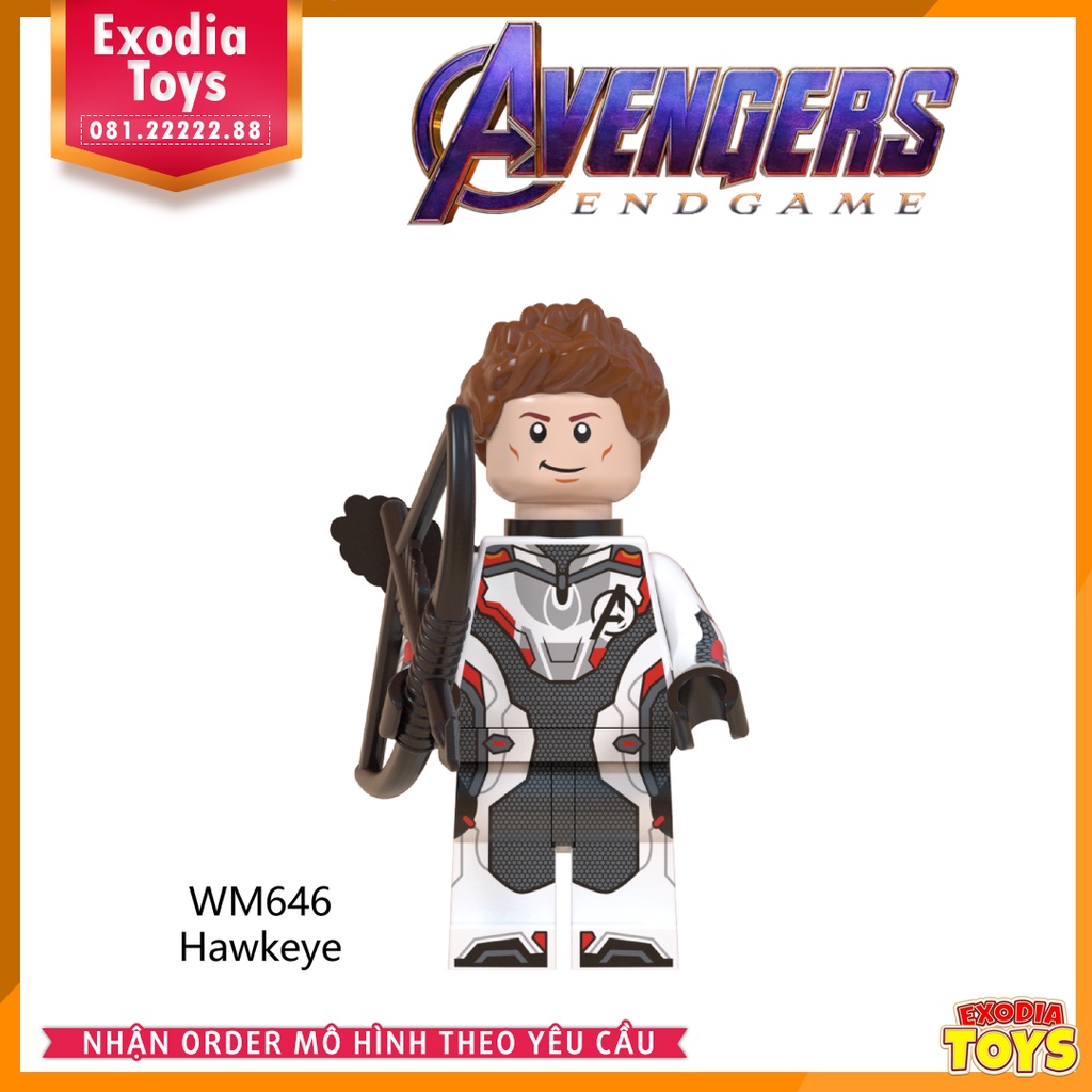 Xếp hình Minifigure Marvel Biệt đội siêu anh hùng Avengers Endgame - Đồ Chơi Lắp Ghép Sáng Tạo - WM 6054