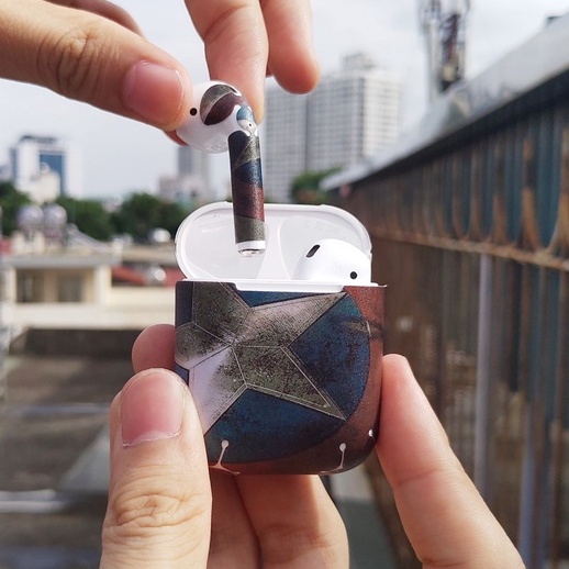 Miếng dán skin cho AirPods in hình thiết kế - Khiêng Cap [AirPods 1 / 2 / pro]