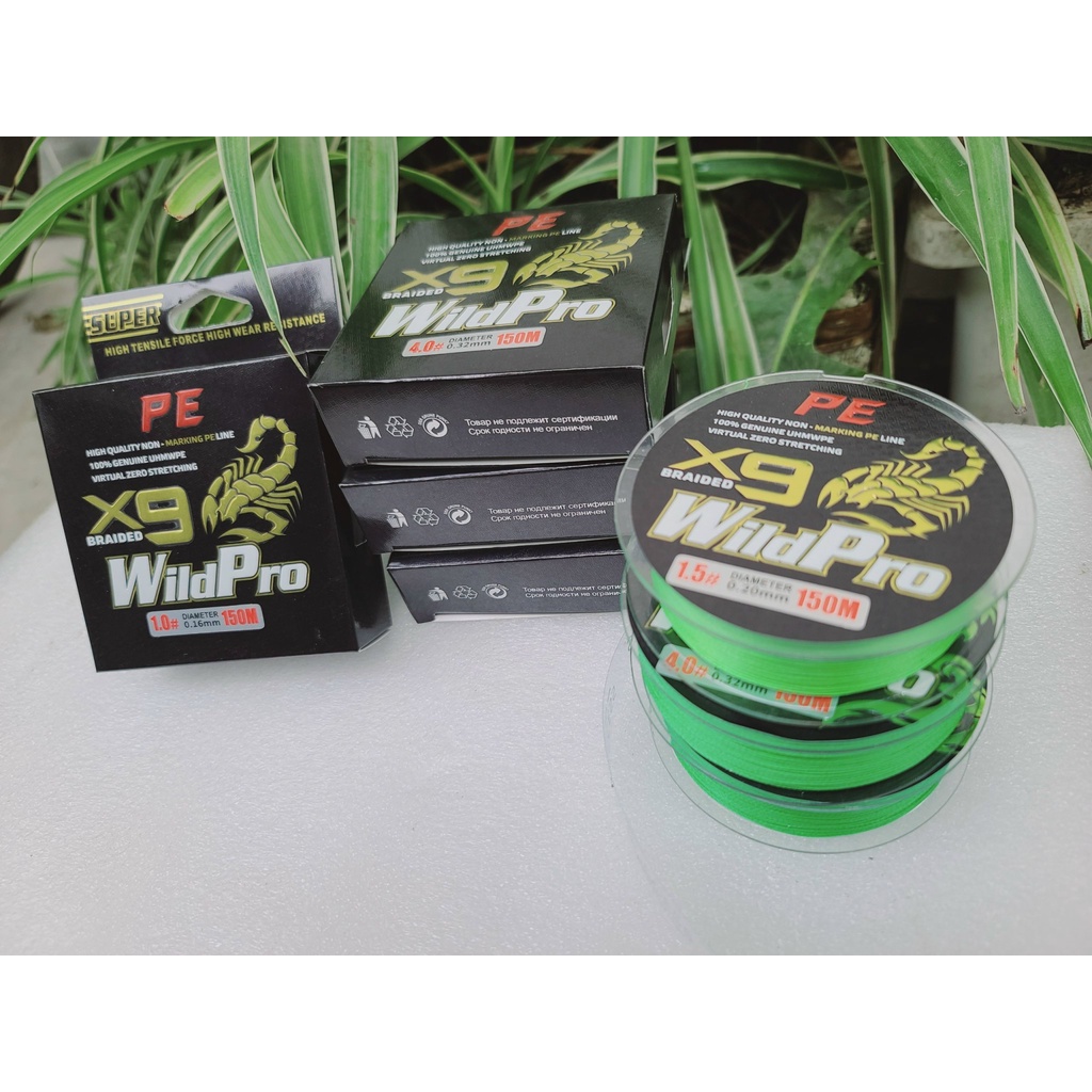 Dây dù câu cá PE Lure X9 WildPro dài 150m