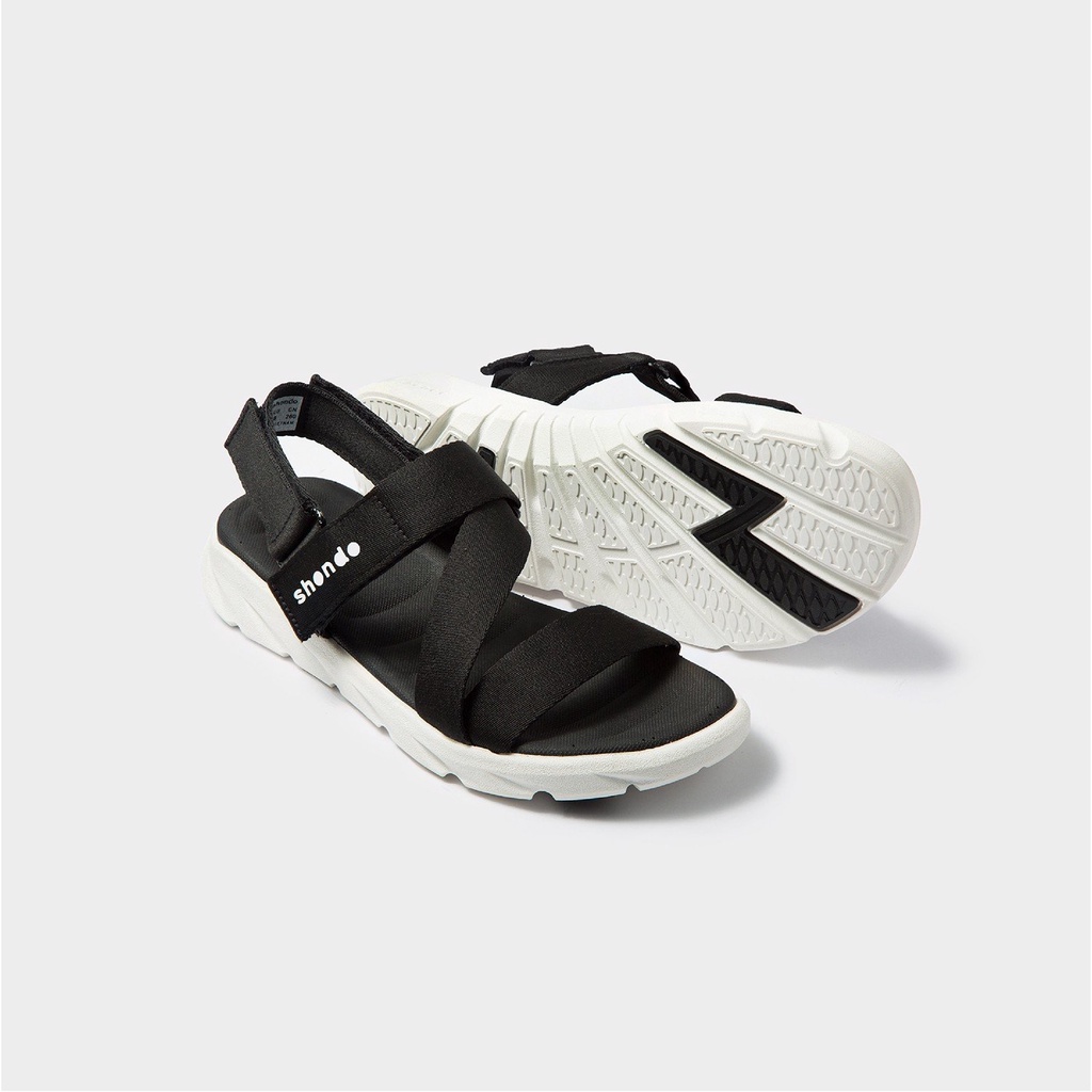 Sandals F6 sport đen full đế trắng