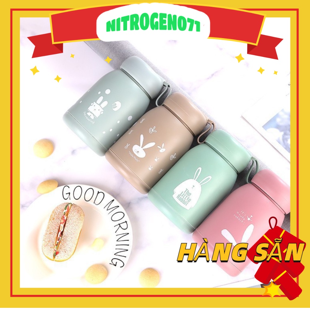 Nitrogen071 Bình Thủy tinh mini cầm tay cao cấp 330ml siêu tiện, mang theo tập gym,yoga,dạo bộ