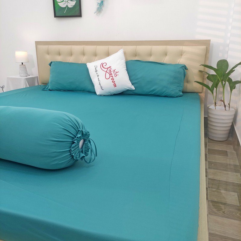 Bộ ga thun lạnh 3 món ga gối Kingroom chuyên drap thun lạnh đủ kích thước ga nệm 1m2, 1m6, 1m8 chưa gồm chăn | BigBuy360 - bigbuy360.vn