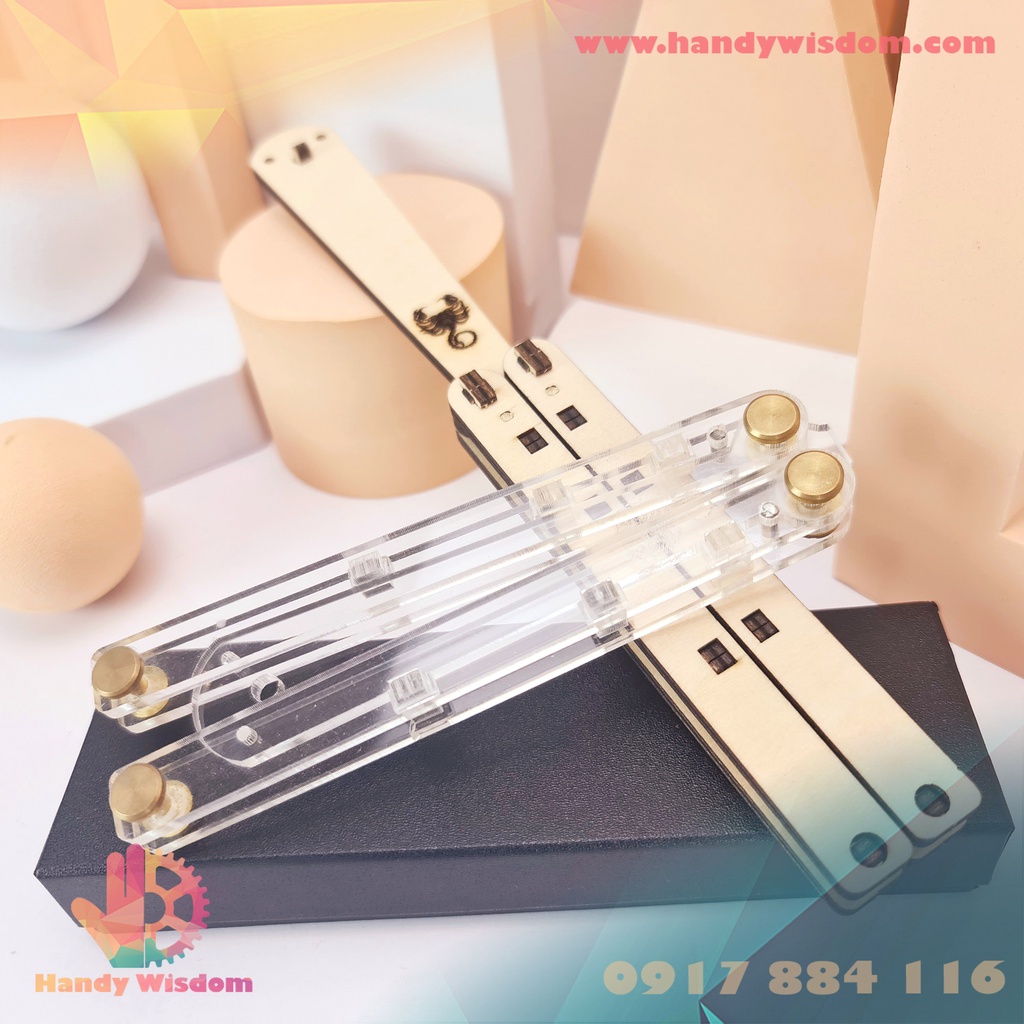 Mô hình lắp ghép tập xoay squiddy butterfly CSGO bằng gỗ/mica