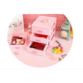 ( SẴN TỦ NGÔI SAO 3 NGĂN ) Tủ đựng đồ trang điểm mini - US106