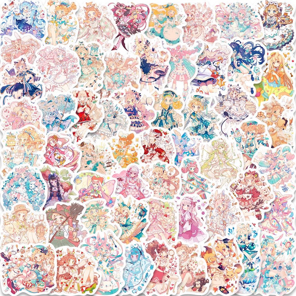 ❉ Lolita Girls Series 02 Stickers ❉ 60Pcs/Set DIY Fashion Luggage Laptop Skateboard Decals Doodle Stickers