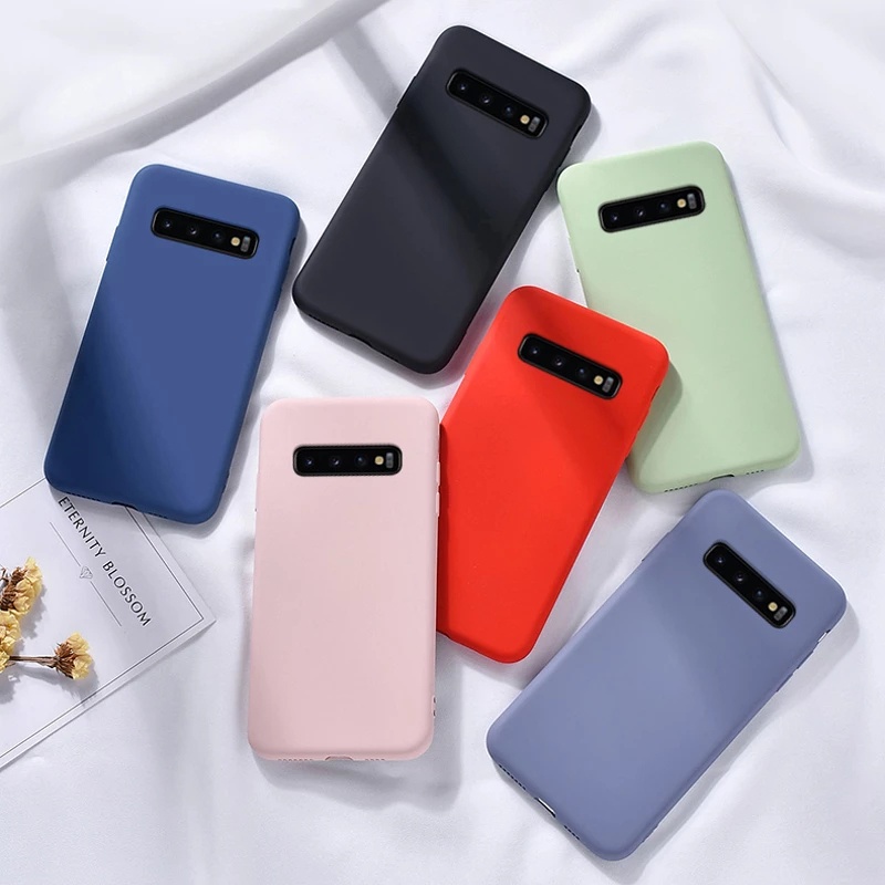 Ốp điện thoại silicon mềm màu trơn dành cho Samsung ss Galaxy Note 20 10 Ultra S10 S9 Plus Lite 5G 4G 2023