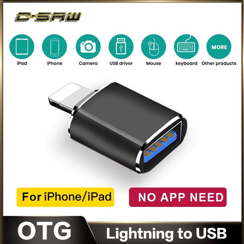 Bộ Chuyển Đổi USB 3.0 OTG Bộ Chuyển Đổi OTG USB Sang Lightning Mini Cho i.Phone Máy Ảnh Bàn Phím Đĩa U Đầu Nối