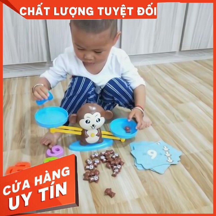 Đồ chơi toán học, bộ đồ chơi con khỉ học toán cân bằng thông minh