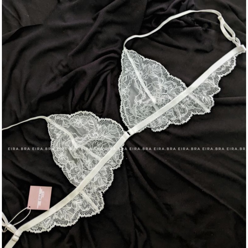 [BRA005] Set bralette ren trắng, quần thong, không mút | BigBuy360 - bigbuy360.vn