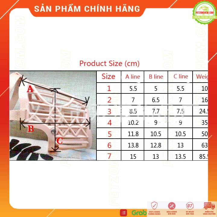 Rọ mỗm cho chó  FREESHIP Khớp Rọ mỗm nhựa chống cắn chó 8 size