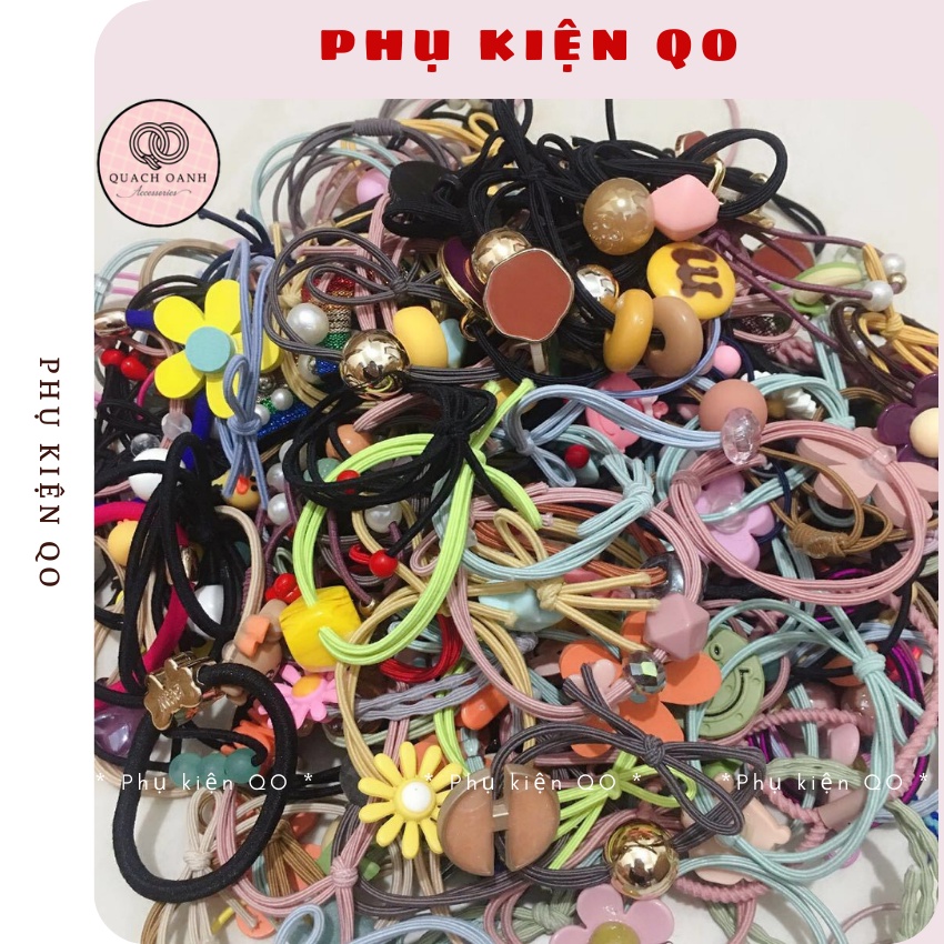 49k/1 THÙNG dây thun buộc tóc 40-50c tặng kèm 1c Scrunchies DBT04