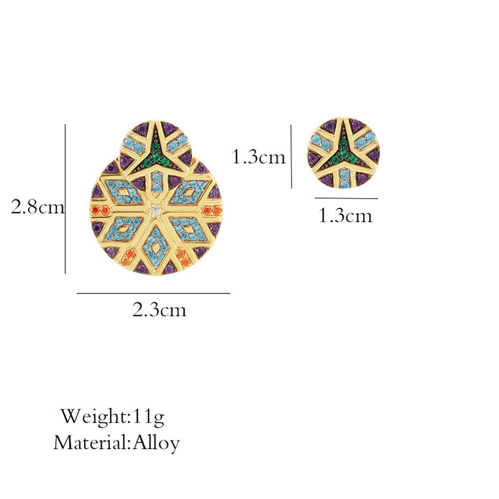 Khuyên Tai Tròn Nhiều Màu Sắc Phong Cách Bohemia Ấn Độ WMES15H