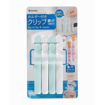 Set 4 kẹp miệng túi cỡ S (kèm giá đựng) (Hàng Nhật nội địa)