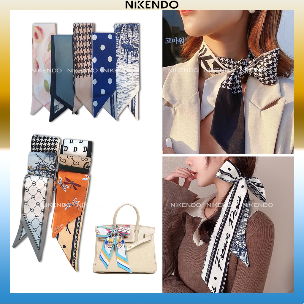 Khăn buộc tóc Turban , quàng cổ, Cột Tóc, quấn túi, KT 95x6 cm - 95x8cm KL3