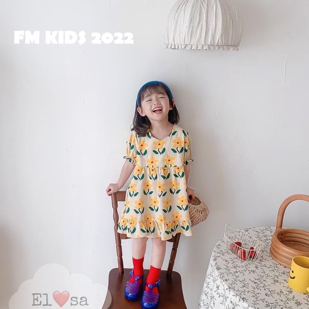 Váy bé gái babydoll bông hoa siêu xinh