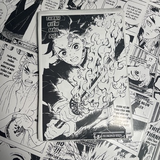 Tranh dán tường poster Wrightz Kimetsu no Yaiba Demon Slayer anime decor góc học tập làm việc