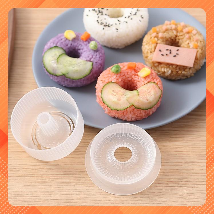 Khuôn Làm Cơm Nắm Hình Bánh Donut Khuôn Cơm Hình Bánh Vòng Cho Bé Tập Ăn Dặm BLW