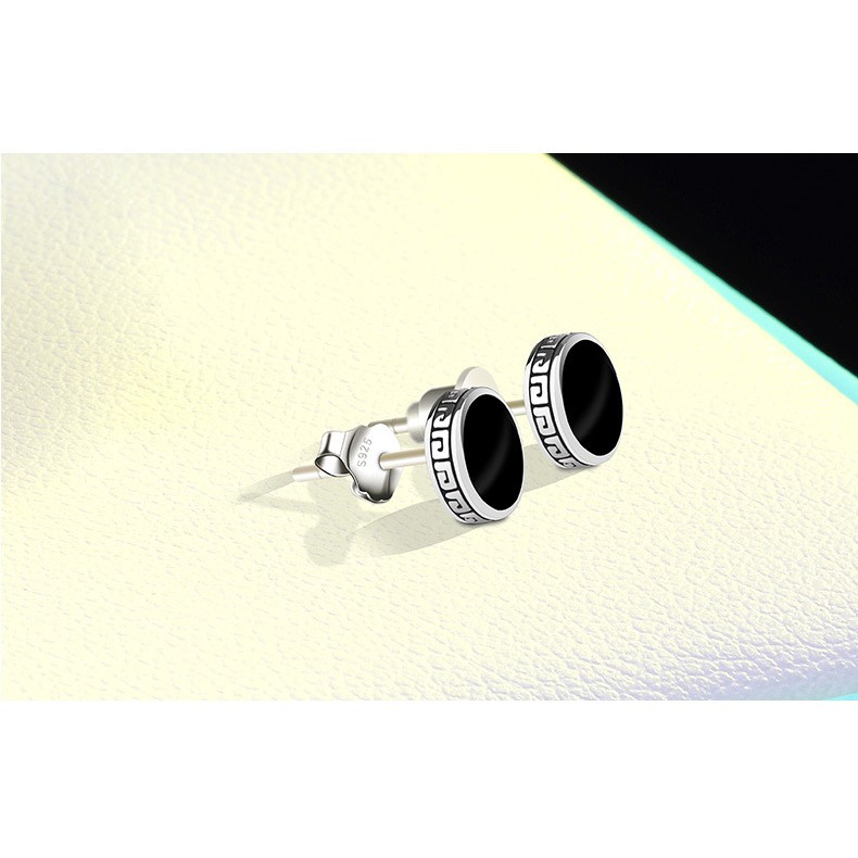 Khuyên Tai Bạc 925 Kiểu Dáng Đơn Giản Thời Trang Dành Cho Nam